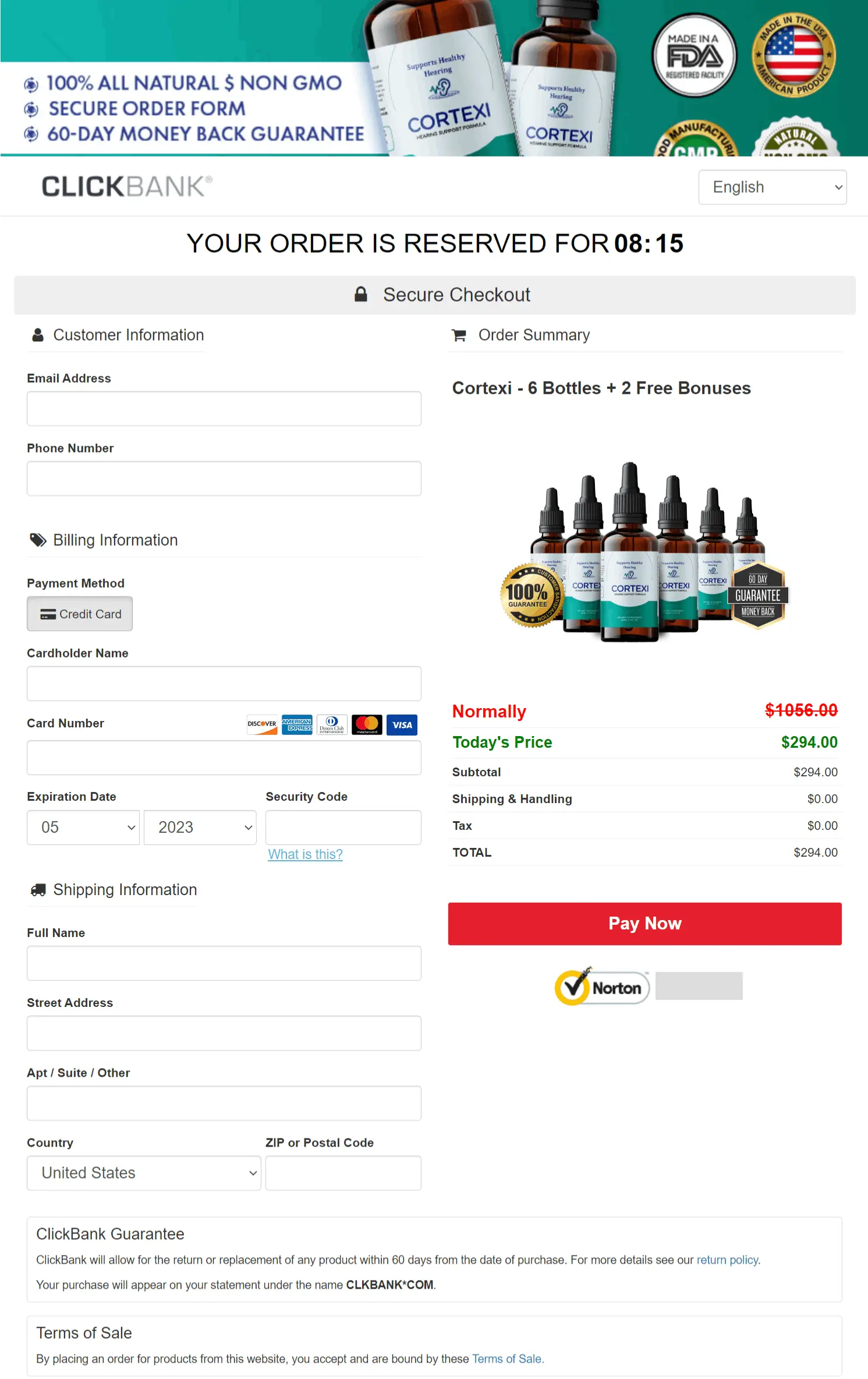 Cortexi - Order Page